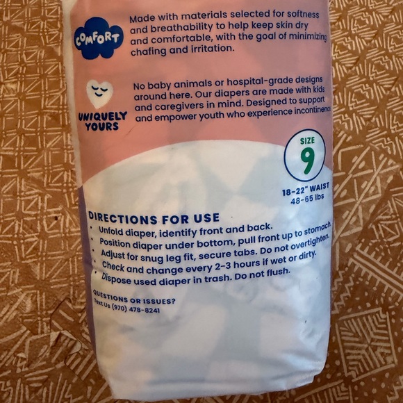 Youth Crews Youth Diapers Size 9 – 24 Pack – New Sealed - Picture 7 of 8